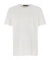 Dolce & Gabbana White Logo Print Cotton Crew Neck T-shirt In White
