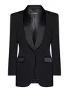 Dolce & Gabbana Single-breasted Black Virgin Wool Jacket In Black