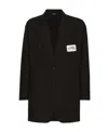 Dolce & Gabbana Logo-patch Single-breasted Blazer In Black