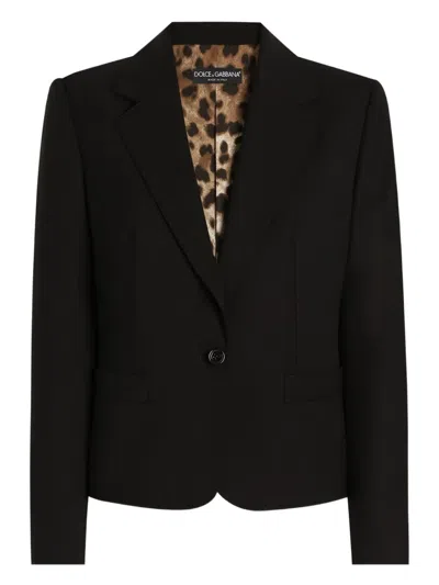 Dolce & Gabbana Single-breasted Blazer In Black