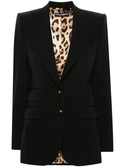 Dolce & Gabbana Single-breasted Blazer In Black