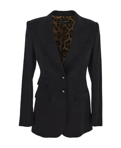 Dolce & Gabbana Single-breasted Blazer In Black