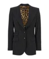 Dolce & Gabbana Gabardine Turlington Jacket With Top-stitching In Black