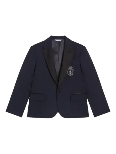 Dolce & Gabbana Kids' Single-breasted Blazer In Blue