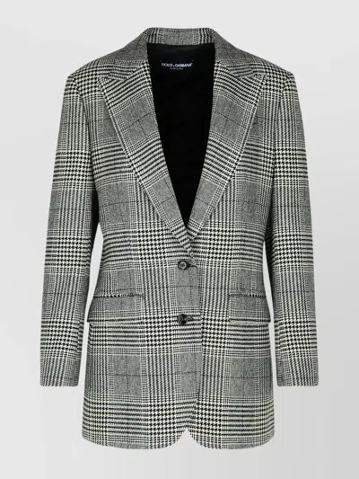 DOLCE & GABBANA SINGLE-BREASTED BLAZER CHECKED PATTERN