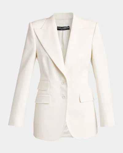 Dolce & Gabbana Single-breasted Blazer Jacket In Neutral