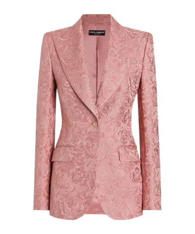 DOLCE & GABBANA FLORAL-JACQUARD BLAZER