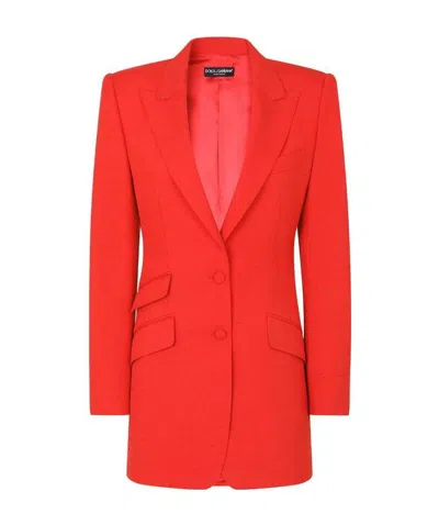 Dolce & Gabbana Dolce  Gabbana Single Breasted Blazer In Red