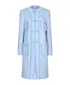 Dolce & Gabbana Single-breasted Raschel Tweed Coat In Blue