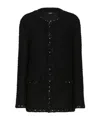 Dolce & Gabbana Single-breasted Bouclé Jacket In Black