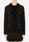 Dolce & Gabbana Long Sleeve Single Breasted Jacket In Black