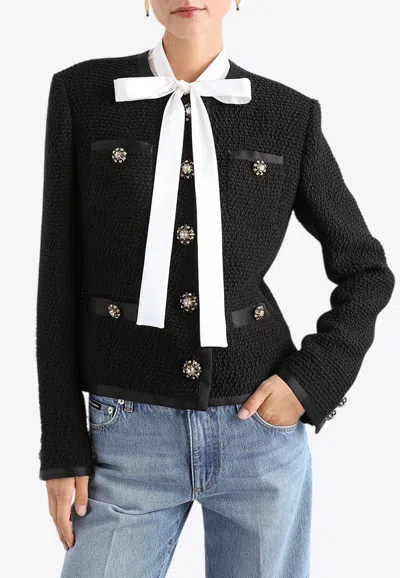 DOLCE & GABBANA SINGLE-BREASTED BOUCLÉ TWEED JACKET