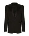 Dolce & Gabbana Three-piece Sicilia-fit Suit In Stretch Wool In Black