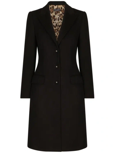 DOLCE & GABBANA SINGLE-BREASTED BUTTON-UP COAT