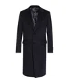 Dolce & Gabbana Lapel Collar Single-breasted Wool Coat In Black