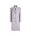 Dolce & Gabbana Single-breasted Cashmere Baize Coat In Lavender