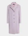 Dolce & Gabbana Single-breasted Cashmere Baize Coat In Openpurple