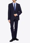 Dolce & Gabbana Single-breasted Checked Wool Suit In Blue