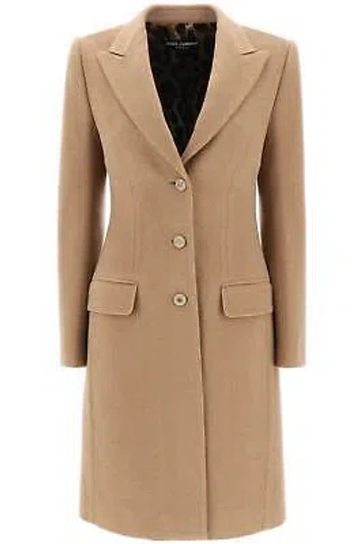 Pre-owned Dolce & Gabbana Single-breasted Coat In Beige