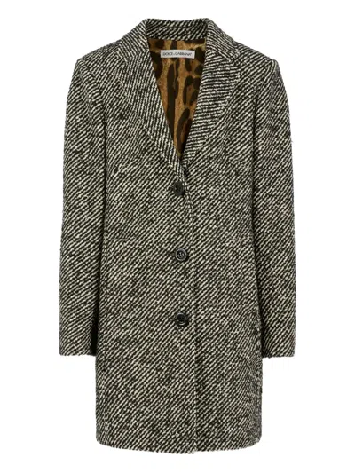 Dolce & Gabbana Kids' Single-breasted Coat In Black