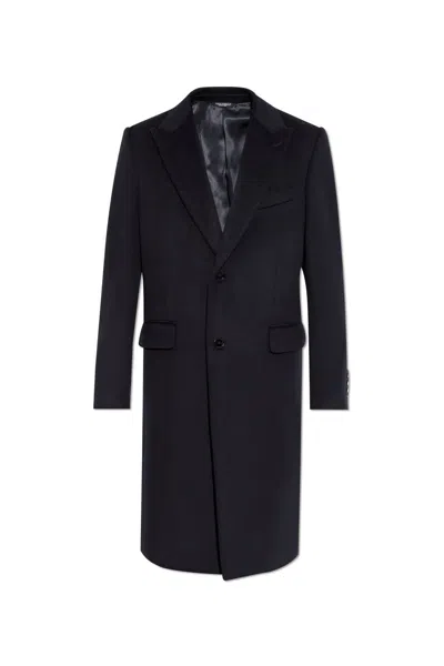 Dolce & Gabbana Single-breasted Coat In Blue