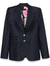 Dolce & Gabbana Single-breasted Denim And Silk Turlington Jacket