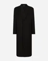 Dolce & Gabbana Wool Single-breasted Coat In Black