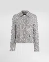 Dolce & Gabbana Single-breasted Embroidered Jacket With Stones In Multi