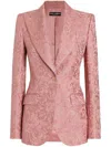Dolce & Gabbana Quilted Jacquard Turlington Jacket With Floral Pattern