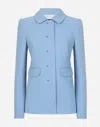 Dolce & Gabbana Buttoned Flap Pocket Blazer In Purple