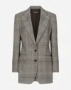 Dolce & Gabbana Pied De Poule Check Blazer In Multicolor