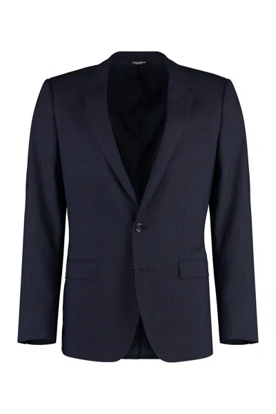 Dolce & Gabbana Single-breasted Glen Plaid Martini-fit Suit In Nero