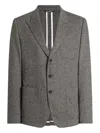 Dolce & Gabbana Single-breasted Herringbone Blazer In Gray