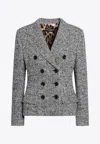 Dolce & Gabbana Tailored Wool Blend Jacket Featuring Buttons In Multi