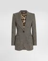Dolce & Gabbana Single-breasted Jacket In Dotted Wool In Multi