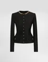 Dolce & Gabbana Single-breasted Jacket In Faille In Black
