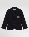 Dolce & Gabbana Single-breasted Jacket In Wool In Blue