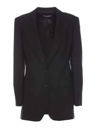 Dolce & Gabbana Single Breasted Jacket In Negro