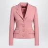 Dolce & Gabbana Single-breasted Pink Wool Jacket In Pink