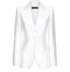 Dolce & Gabbana Turlington Single-breasted Silk Blazer In White