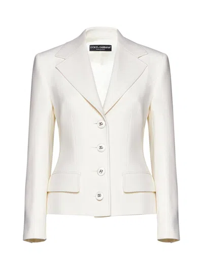 Dolce & Gabbana Single-breasted Jacket In White