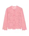 Dolce & Gabbana Single-breasted Lace Casual Jacket In Pink