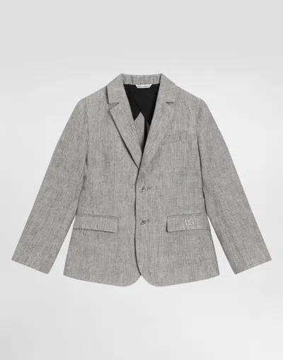 Dolce & Gabbana Single-breasted Linen Jacket