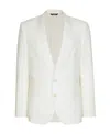Dolce & Gabbana Single-breasted Linen Sicilia Blazer In White