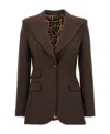 Dolce & Gabbana Single-breasted Logo-plaque Blazer In Black