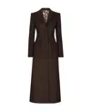 Dolce & Gabbana Long Single-breasted Wool And Cashmere Coat In Black