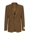 Dolce & Gabbana Single-breasted Long-sleeved Blazer In Green