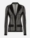 Dolce & Gabbana Single-breasted Mesh Jacket - Women's - Polyamide/cotton/polyestersilk In Black