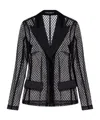 Dolce & Gabbana Single-breasted Mesh Jacket In Black