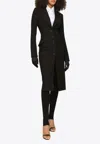 Dolce & Gabbana Single-breasted Midi Coat Dress In Black